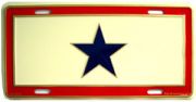 Blue Star License Plate