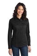 Port Authority Ladies Stain-Release Roll Sleeve Twill Shirt. L649