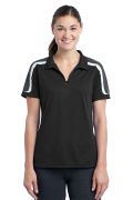 Sport-Tek Ladies Tricolor Shoulder Micropique Sport-Wick Polo. LST658